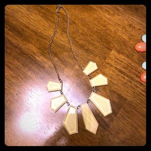 Cream and gold statement necklace